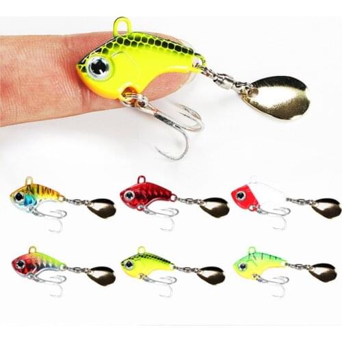 1Pcs Rotating Metal VIB Vibration Bait Spinner Spoon Fishing Lures 6g 10g 20g Jigs Trout Winter Fishing Hard Baits Tackle Pesca