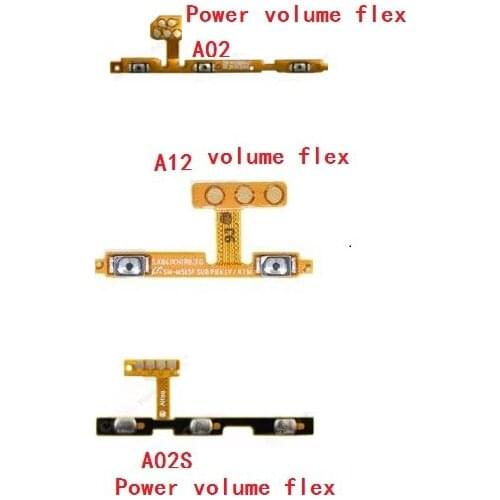 10PCS New Power On Off + Volume Up Down Side Switch Key Button Flex Cable For Samsung Galaxy A02 A02S A12