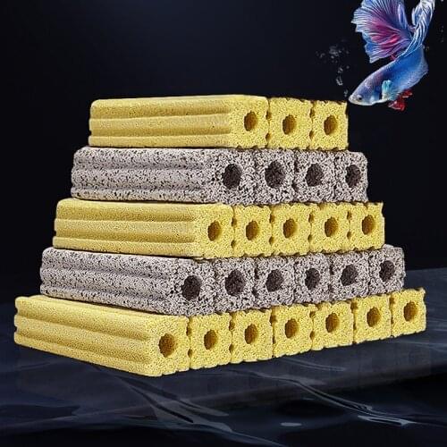 20Pcs/lot Aquarium Bacteria House Bio Filter Fish Tank Raw Water Treatment System Nitrifier Quartz Ceramic Rings