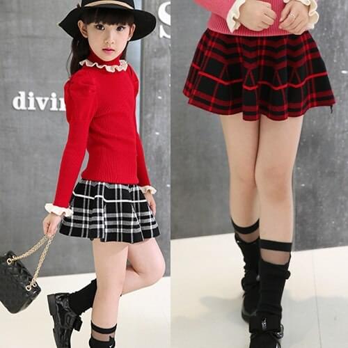 New 2016 Girls Tide Van Leisure Suits Autumn Fashion Girls Cuhk Childrens Mini Skirt