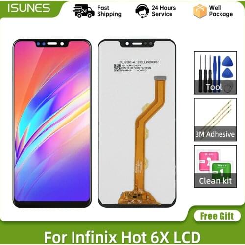 6.2" Original For Infinix Hot 6X X623 LCD Display Touch Screen Digitizer Assembly X623B LCD Brand New Repair Replacement Parts