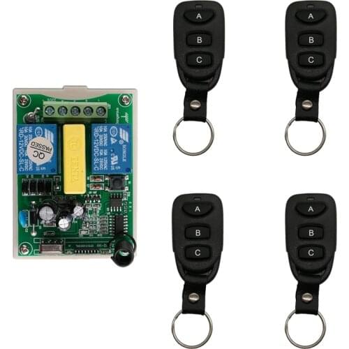 AC 220 V 2CH Remote Control Light Switch Relay Output Radio Receiver Module and Belt buckle Transmitter 315/433MHZ