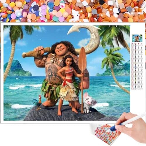Diamond Painting Mosaic Cartoon Ocean Princess 5D DIY Full Round Square Rhinestone Embroidery Cross Stitch Picture Art Gift Home