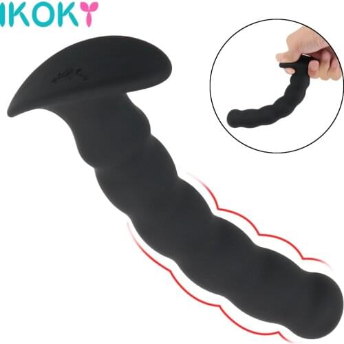 IKOKY Anal Plug Butt Plug Dildo Sex Toys for Women Men Soft Silicone Backyard Bead Masturbation Sex Products Prostate Massager