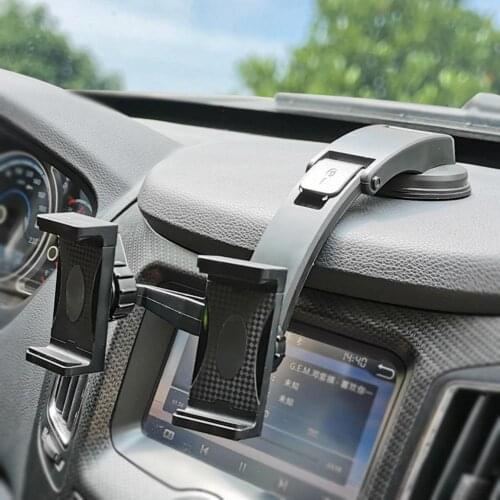Car Phone Mount Folding Suction Cup Double Clips Car Phone Mount Dashboard Anti-slip 360-degree Degree GPS Navigation Bracket