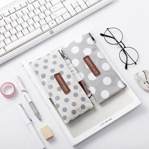 Nordic INS Style Pencil Case School Pencil Bag for Girls Boys Gift Canvas Pencilcase Pen Box Kawaii Stationery School Supplies