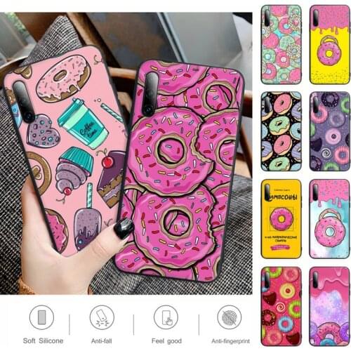 Dunkin Donuts Black Silicone Cell Phone Case Cover For Samsung Galaxy S9 S10 S20 S21 S30 Plus Ultra S10e S7 S8