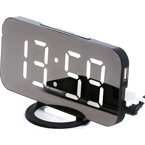 Digital alarm clock - stylish led clock with the USB port, a huge display, adjustment of displays brightness, the function of s