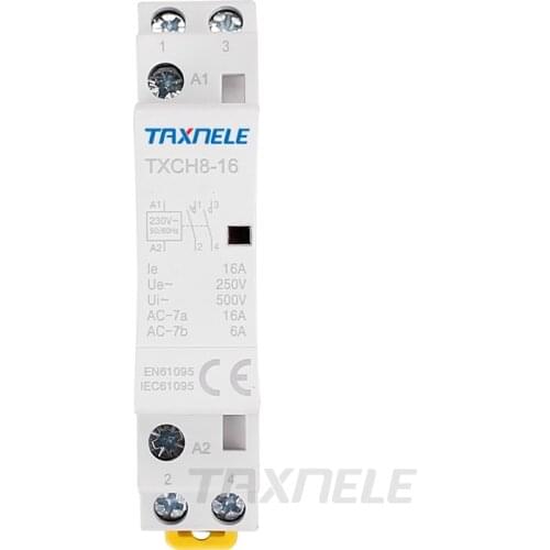 Din Rail Household Ac Contactor 2P 16A 25A 220V/230V 50/60HZ 2NO 2NC 1NO1NC for Household Home Hotel Resturant