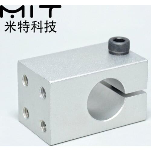 Aluminum Alloy Shaft Fixing Bracket Pillar Fixing Clamp with Threaded Parallel Guide Shaft Support Pipe Clamp Bearing Housing