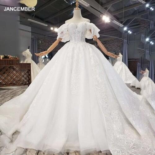 HTL1684 New Style French Bride Retro Female Beading Full Of Sequin And Crystals Wedding Dress 2020 vestidos blancos