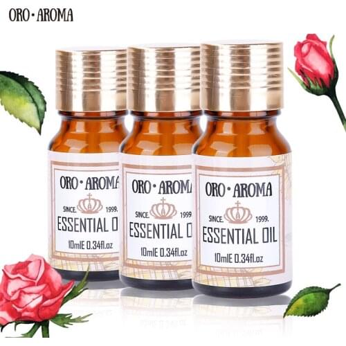 Famous brand oroaroma Vanilla Castor Lemon essential oils Pack For Aromatherapy, Massage,Spa, Bath 10ml*3