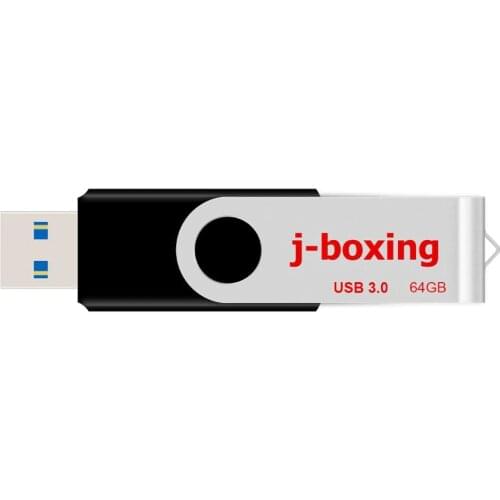 J-boxing USB 3.0 Flash Drive 64 GB High Speed Flash Stick 3.0 Thumb Drive Jump Drive Memory Stick Data Storage Pen Drive Black
