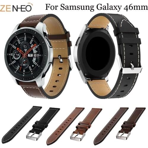 Classic band For Samsung Galaxy Watch 46mm Leather Strap Watch Bands Replacement for Samsung gear S3 Frontier wristband bracelet