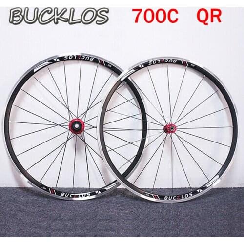 BUCKLOS 700c Road Bike wheelset QR Aluminum alloy Wheel set Front Rear Clincher for 7-11s Cassette Wheel set Rims Bike parts