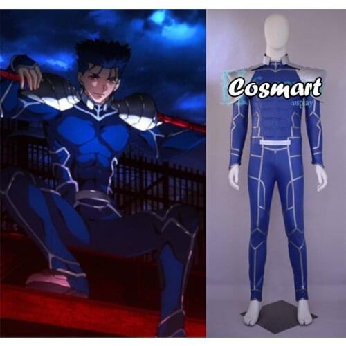 Fate/Extra Stay Night FGO Lancer CU Chulainn Cosplay Costume Uniform Bodysuit Halloween Suit For Men Outfit New