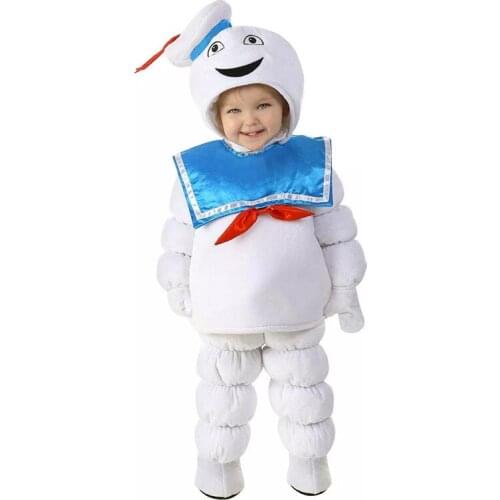 Cosplay Costume New Arrival Plush Cute Ghost Soft Kids Toddler Stay Puft Marshmallow Man Child Halloween Carnival Costume