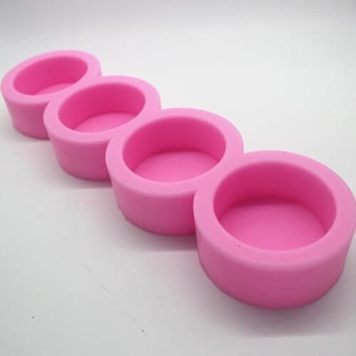 1pcs Four-Holes Circular Mold (xj1113) Silicone Handmade Soap/Cake Mold Crafts DIY Mold