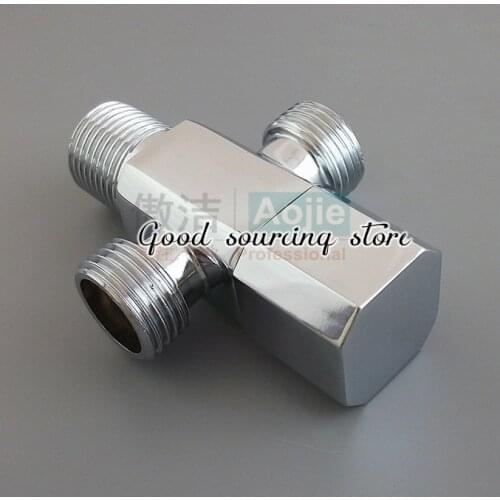 One inlet two outlet brass angle valve
