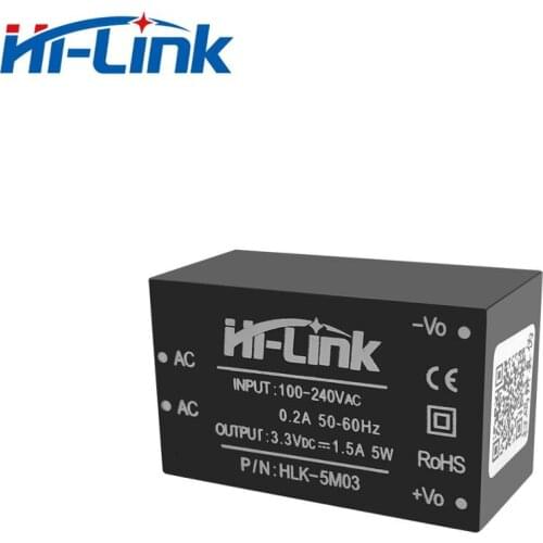 Single Output 220V 3.3V 5W AC DC Power Supply Module HLK-5M03 CE Standard 4pcs Free Shipping