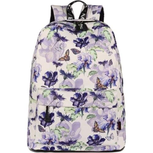 3PCS / LOT Nylon Shoulder Bag Rucksacks Hiking Printing Shool Backpack for Teenage Girls Laptop Bag Women Travel Backpack
