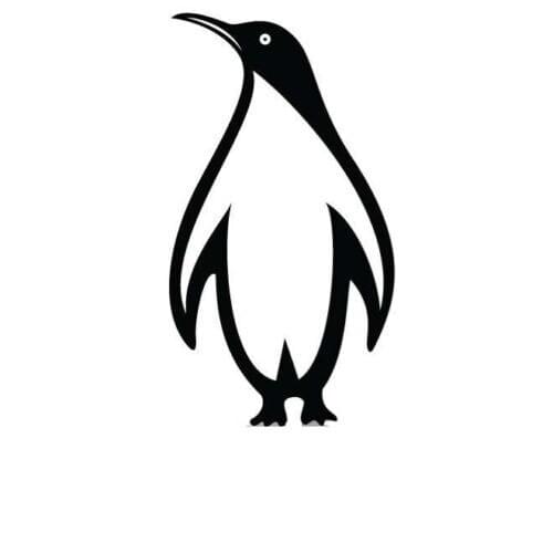 PENGUIN STANDING window DECAL STICKER 15x12cm