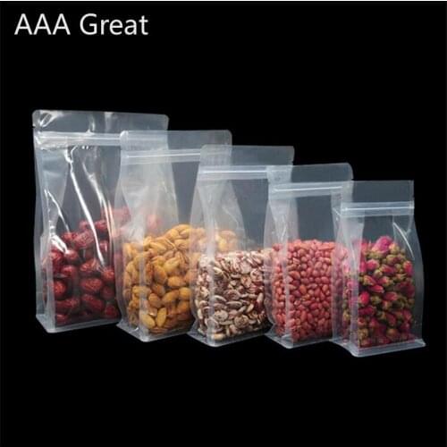 50pcs Stand Up Food Pouch Plastic Zip Lock Bag Packaging Self Clear Baking Snack Bags Candy Chocolate Pouches Food Storage Gifts