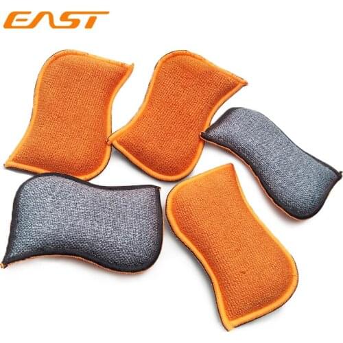 East Scouring Pad Washing Dishes Microfiber Sponge Wipes Pots Bowl Cleaning Cloth Dishwashing Pad Household Cleaning Tools