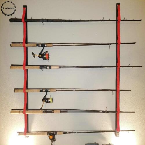 Ceiling Rod Rack Storage Reel Fishing Overhead Wall Mount Holder Horizontal Pole
