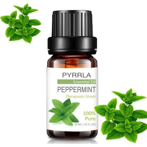 Pyrrla 10ml Peppermint Pure Essential Oils For Aromatherapy Fresh Air Humidifier Diffuser Sandalwood Aromatic Essential Oil