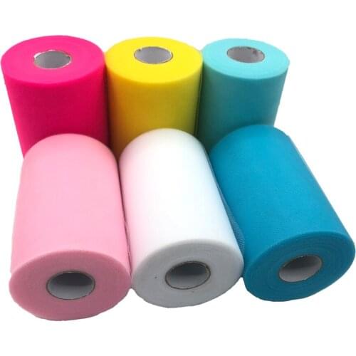 100 Yards 15cm Tulle Roll Spool Organza Roll Tulle Organza Fabric Tutu Skirt Wedding Decoration Baby Shower Decor Party Supplies
