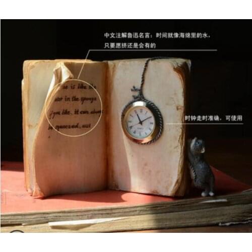 Bookshelf and desk decoration in a retro and nostalgic library Decoration bookshelf lovely home decoration zodiac animal props