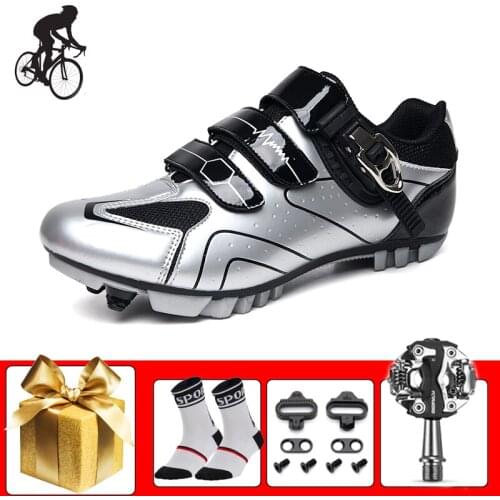 Bicycle Riding Shoes Men Self-locking Breathable Cycling Sneakers Add SPD Pedals Non-slip Racing Mountain Bike Footwear Outdoor