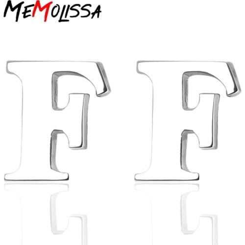 MeMolissa Initial F Letter Cufflinks For Mens High Quality Silver Color Cuff Buttons Wedding Cuff links Men Gemelos Jewelry