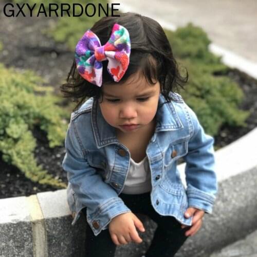 2pcs Newborn Ribbon Cotton Messy Bow Hair Clips Baby Girl Hair Accessories Fabric Hair Bow Clips Pinwheel Hairbows for Toddlers