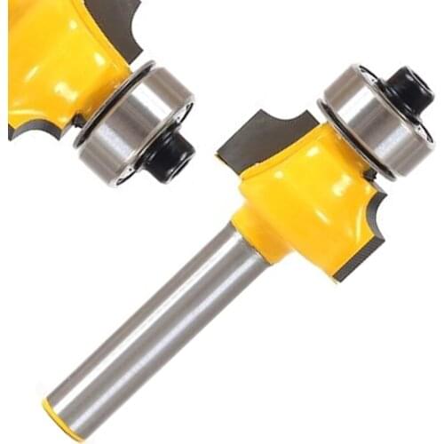 1pc 1/8" Radius Round Over Edging Router Bit 1/4" Shank Carbide Woodworking Cutter For Power Tool
