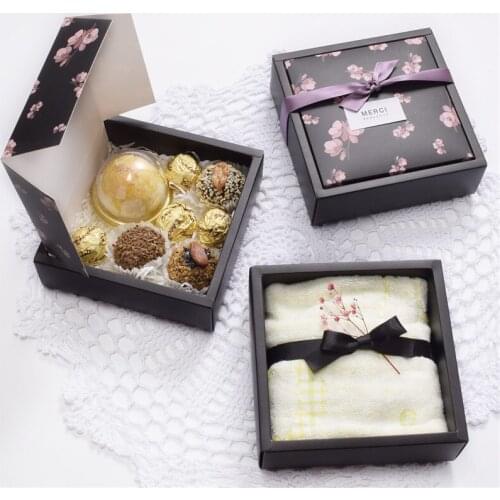 1Pc Creative DIY Paper Gift Packaging Box Handmade Soap Towel Cake Candy Storage Container (without Ribbon/sticker)