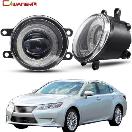 2 X Car Front Bumper Angel Eye Fog Light Assembly LED Fog Daytime Running Lamp DRL 30W 12V For Lexus ES300h ES350 2013 2014