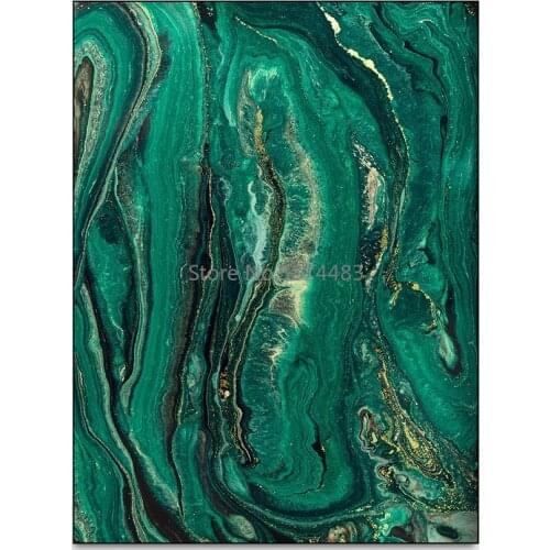 200*300cm Modern Abstract Emerald Green Golden Rock Pattern Kitchen Living Room Bedroom Bedside Carpet Floor Mat
