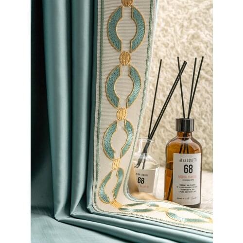 Light Luxury Silk American Curtains Nordic Simplicity 2021 Popular Blackout High-end Atmosphere Curtains for Living Room Bedroom