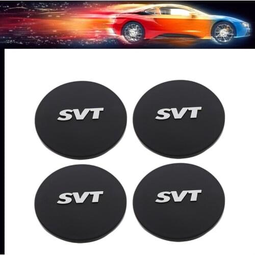 4pcs 65mm Premium ABS SVT Car Wheel Center Caps Rim Emblem Badge Hub Cover for 02-04 Focus Mustang SVT F-150
