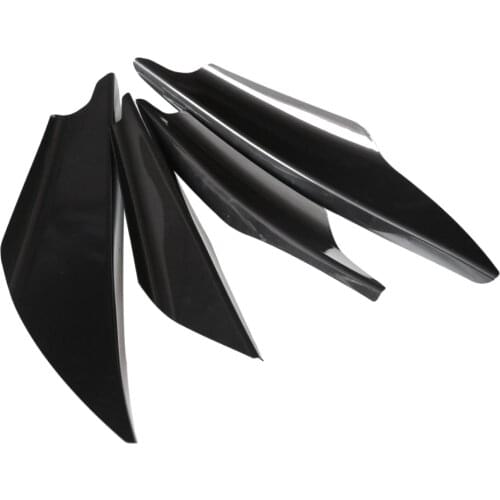 4 Pieces Carbon Fiber Front Bumper Lip Splitter Body Spoiler