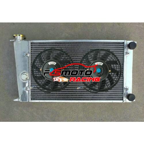 40MM Aluminum Radiator + Fan For Volkswagen VW Golf Mk1 Jetta Caddy Scirocco GTI SPEC 1.6 1.8 MT 8V Engine W/O AC 1975-1981