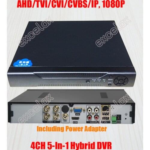 4CH 5-In-1 IP AHD TVI CVI XVI CVBS Analog Camera HVR 5MP 4MP 3MP 2MP 1080 Hybrid DVR P2P Audio ONVIF HDMI-compatible 1x HDD