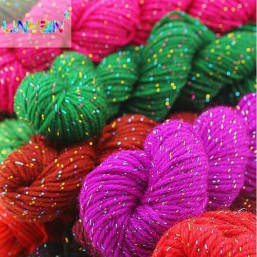 5 pieces*40g 33% Golden silk 67% acrylic fibers 2-2.5mm Medium thick Colorful silk knit Crochet diy crochet to knit thread t92
