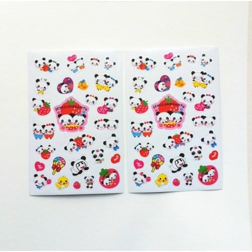 6pcs Lovely panda paper sticker diy photo album mobile decoration label sticker stationery diary sticker gift for kids
