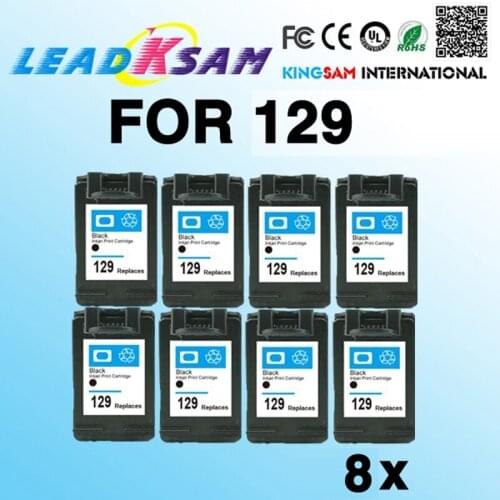 8x ink cartridge compatible for hp129 replace for 129 Deskjet 6943 6983 5943 D4163 printer