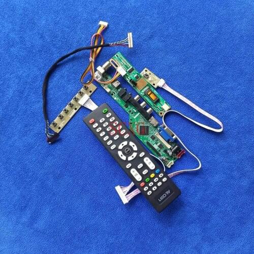 Analog signal 1024*768 20Pin LVDS LCD panel driver board 1CCFL HDMI-compatible USB VGA Fit LP141XA/LP141XB/LP141X10/LP141X11 Kit