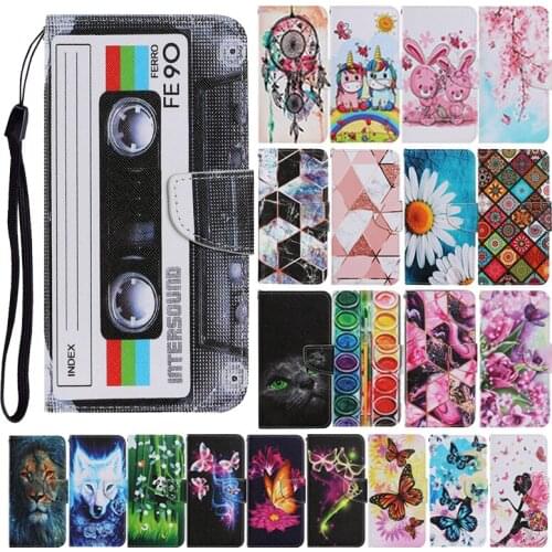 2021 Case on For Samsung Galaxy A12 A32 A52 A72 A02S A42 A 12 32 52 42 5G Leather Flip Stand Phone Cover Cute Butterfly Flower C