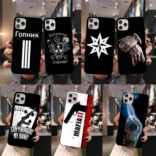 Russian Mafia Art Phone Case For iphone 12 11 Pro Max Mini XS Max 8 7 6 6S Plus X 5S SE 2020 XR cover